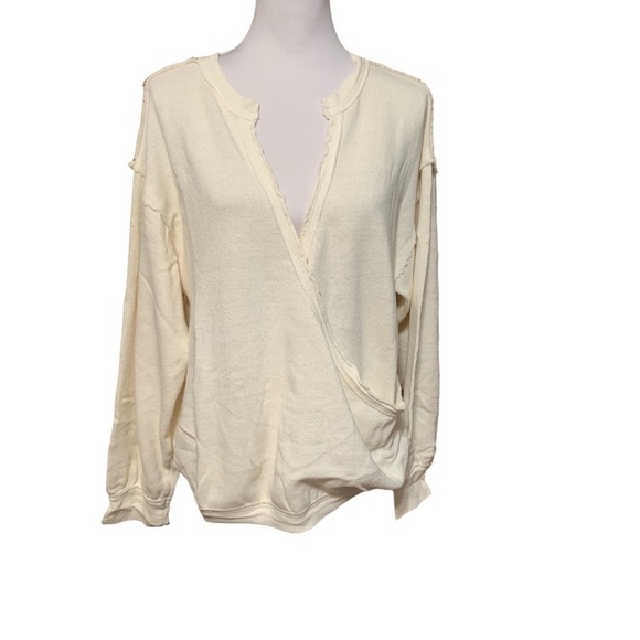 Free People We The Free Anyway Tee Gardenia Off White Size L NWT - Picture 2 of 9